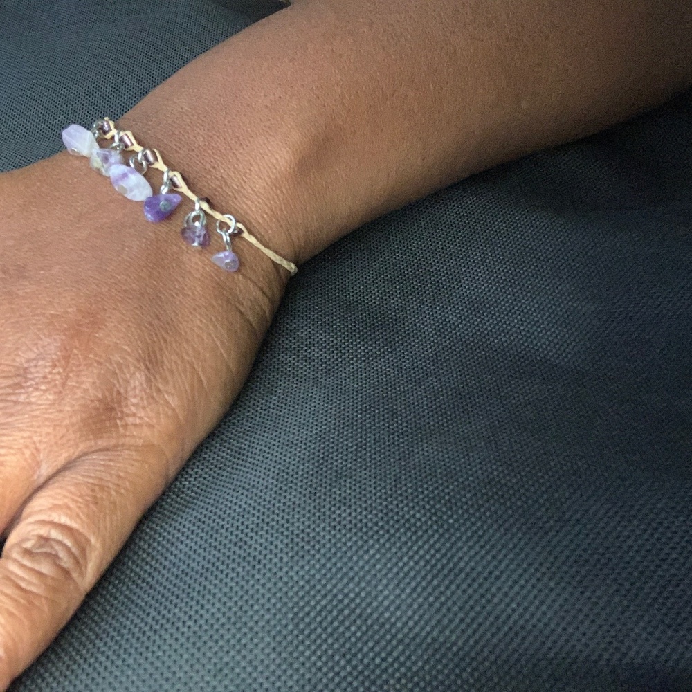 Genuine Amethyst Crystal  Wish Bracelets